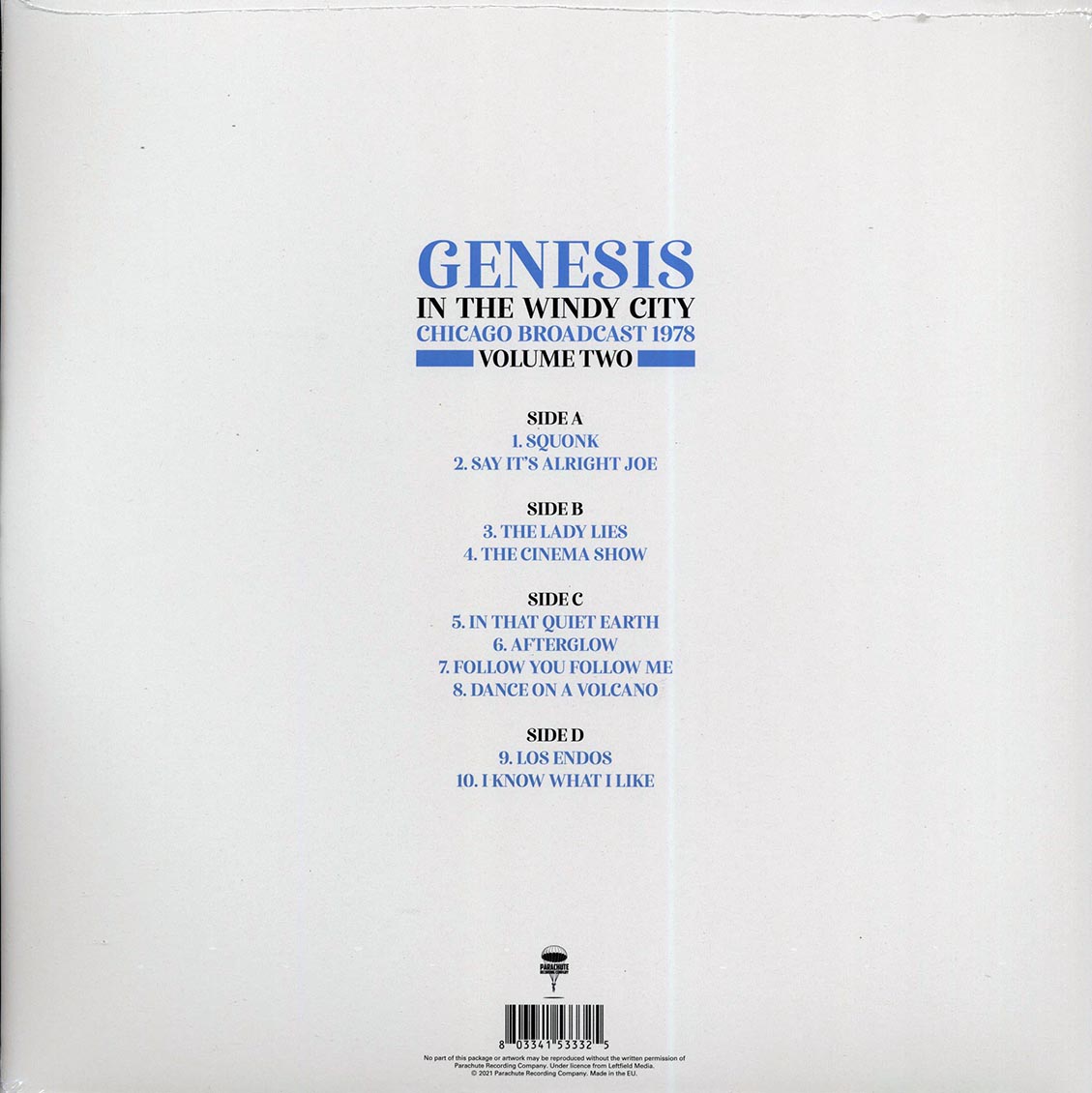 Genesis - In The Windy City Volume 2: Chicago Broadcast 1978 (2xLP)