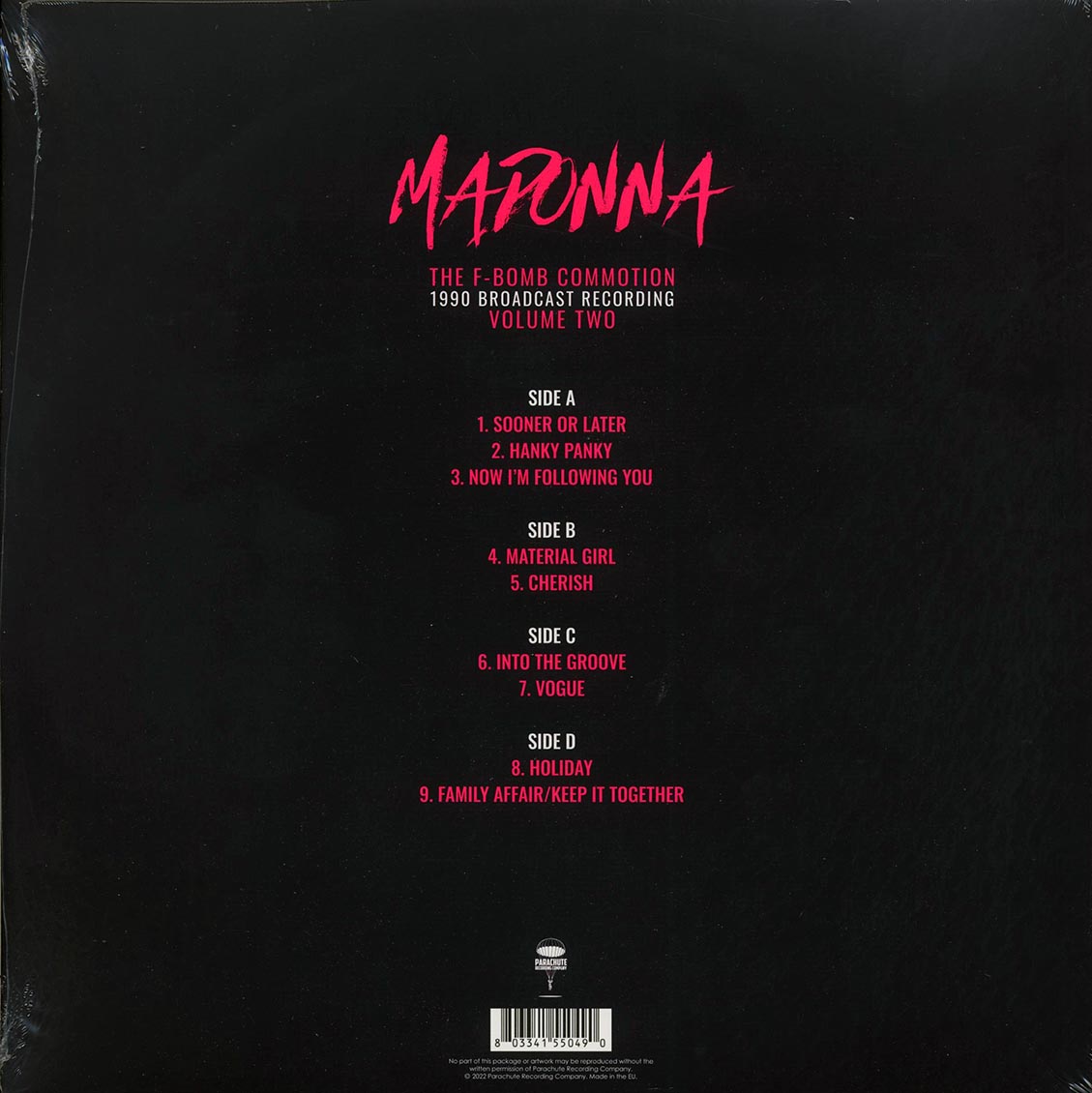 Madonna - The F-bomb Commotion Volume 2: 1990 Broadcast Recording (2xLP)