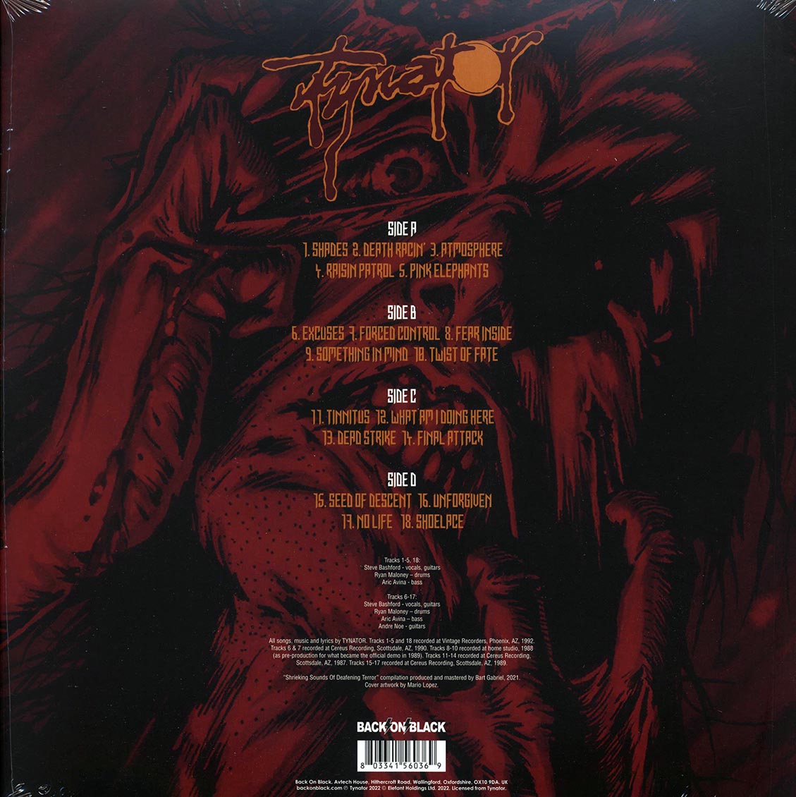 Tynator - Shrieking Sounds Of Deafening Terror (ltd. ed.) (2xLP) (red vinyl)