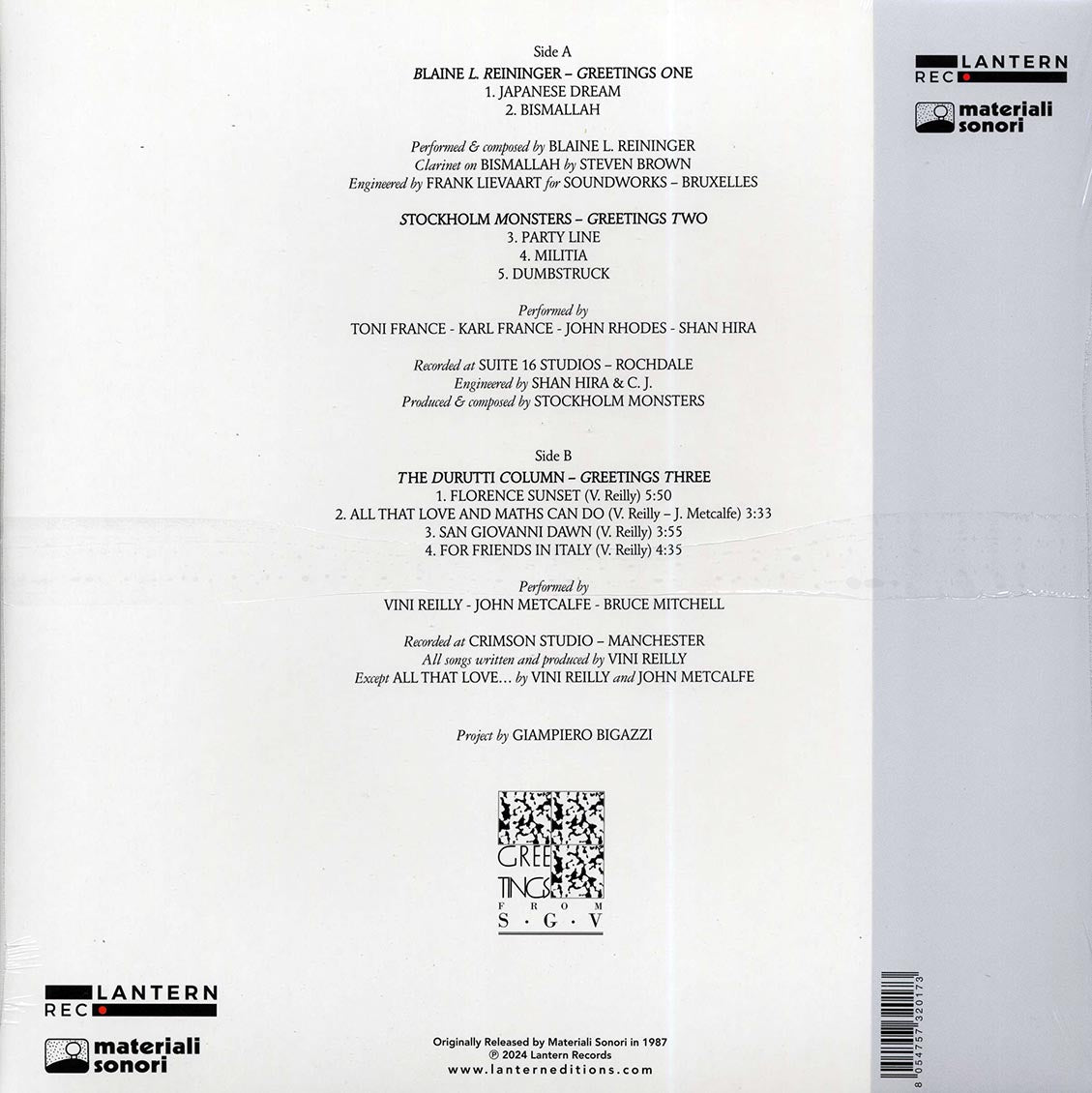 Blaine L Reininger, Stockholm Monsters, The Durutti Column - Greetings From SGV
