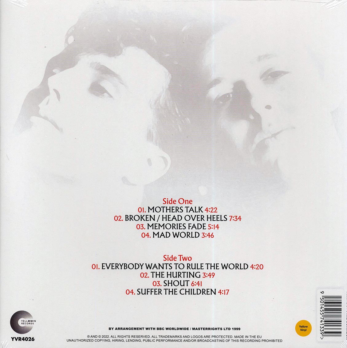Tears For Fears - Familiar Faces: BBC FM In Concert Series, Hammersmith Odeon, London 10th June 1985 (ltd. ed.) (yellow vinyl)