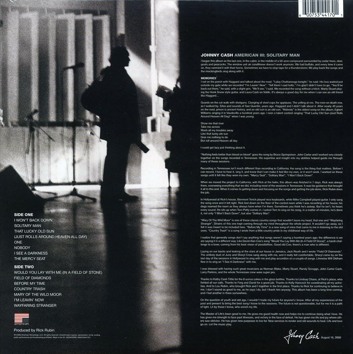Johnny Cash - American III: Solitary Man (180g)