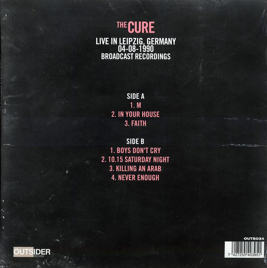 The Cure - A Lullaby In Leipzig Volume 3 (clear vinyl)