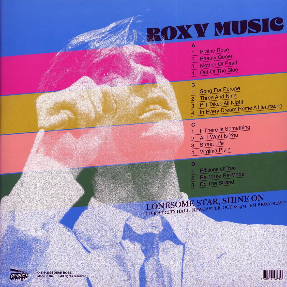 Roxy Music - Lonesome Star, Shine On: Live At City Hall, Newcastle, Oct 28 1974 (ltd. 300 copies made) (2xLP) (colored vinyl)