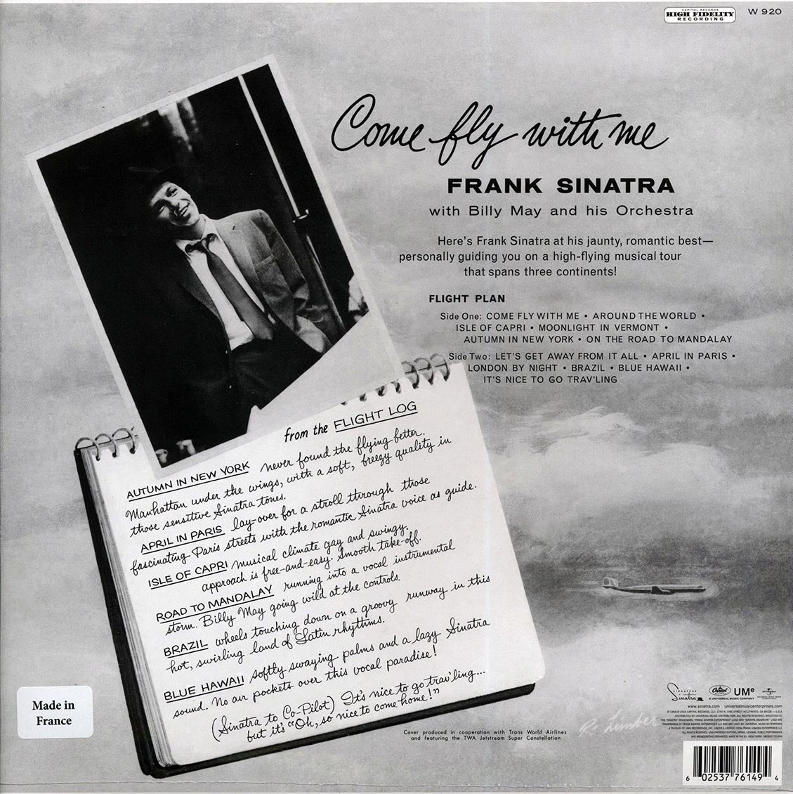 Frank Sinatra - Come Fly With Me (mono) (180g) (remastered)