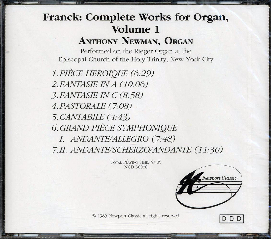 Cesar Franck, Anthony Newman - Complete Works For Organ Volume 1