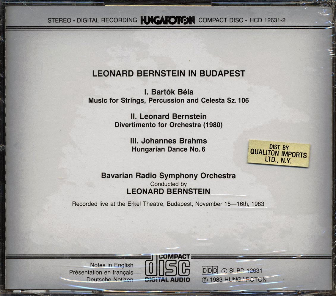 Bartok, Bernstein, Bavarian Radio Symphony Orchestra - Leonard Bernstein In Budapest: Music For Strings, Percussion And Celesta / Divertimento (incl. 20-page booklet)