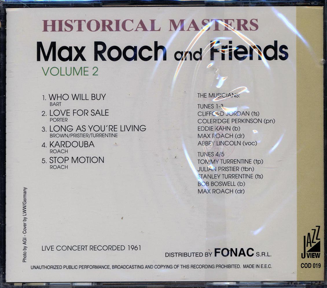 Max Roach & Friends - Historical Masters Volume 2