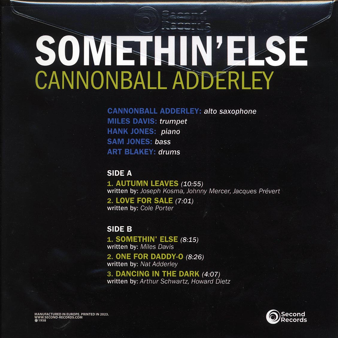 Cannonball Adderley - Somethin' Else (180g) (green vinyl)