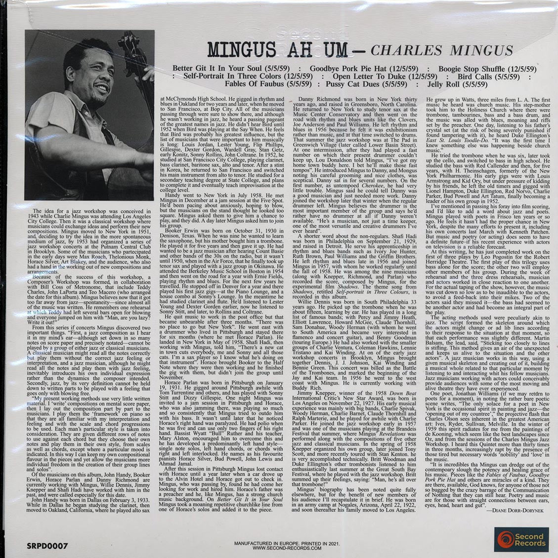 Charles Mingus - Mingus Ah Um (180g) (yellow vinyl)