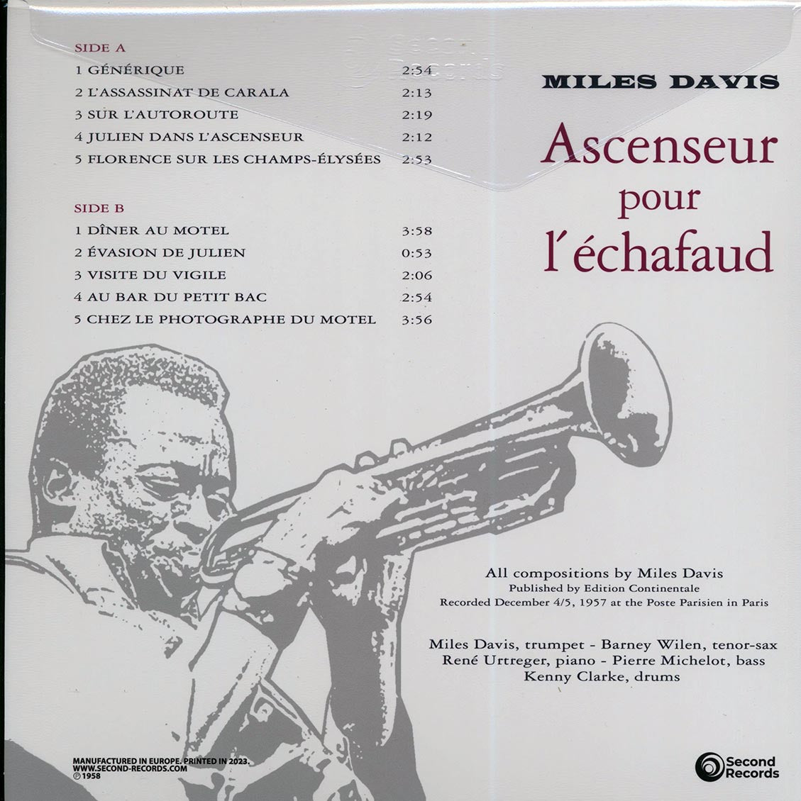 Miles Davis - Ascenseur Pour L'echafaud: Lift To The Scaffold (180g) (magenta vinyl)