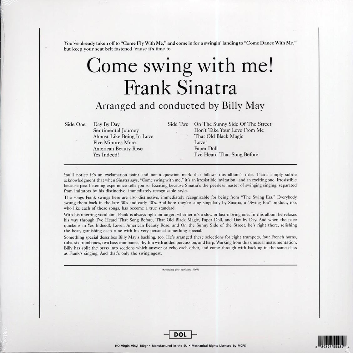 Frank Sinatra - Come Swing With Me! (180g)