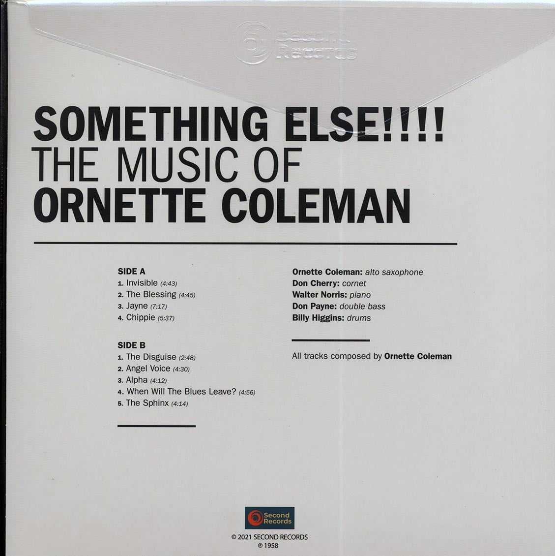 Ornette Coleman - Something Else!!! The Music Of Ornette Coleman (180g) (clear vinyl)