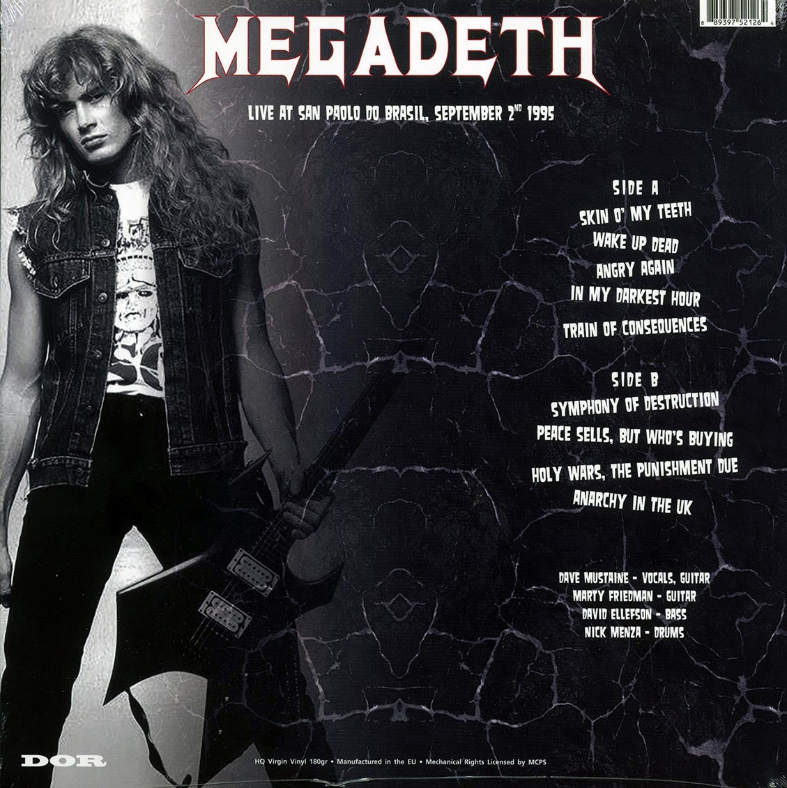 Megadeth - Live At Sao Paolo Do Brasil, September 2nd 1995 (180g) (white vinyl)