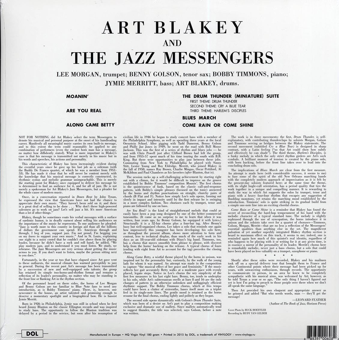 Art Blakey & The Jazz Messengers - Art Blakey & The Jazz Messengers (180g) (blue vinyl)