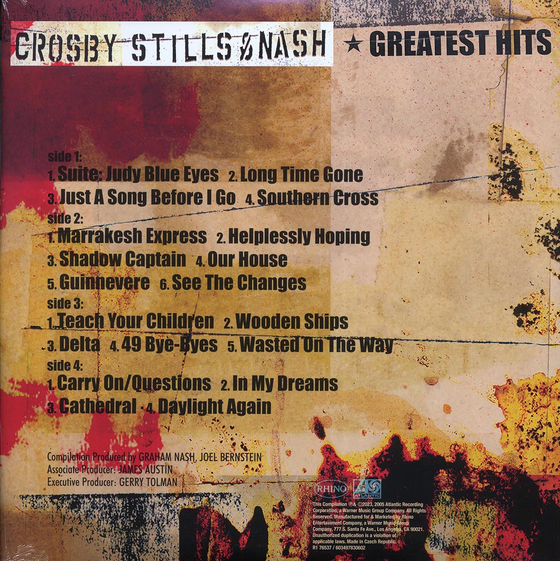 Crosby, Stills & Nash - Greatest Hits (2xLP) (milky clear vinyl)