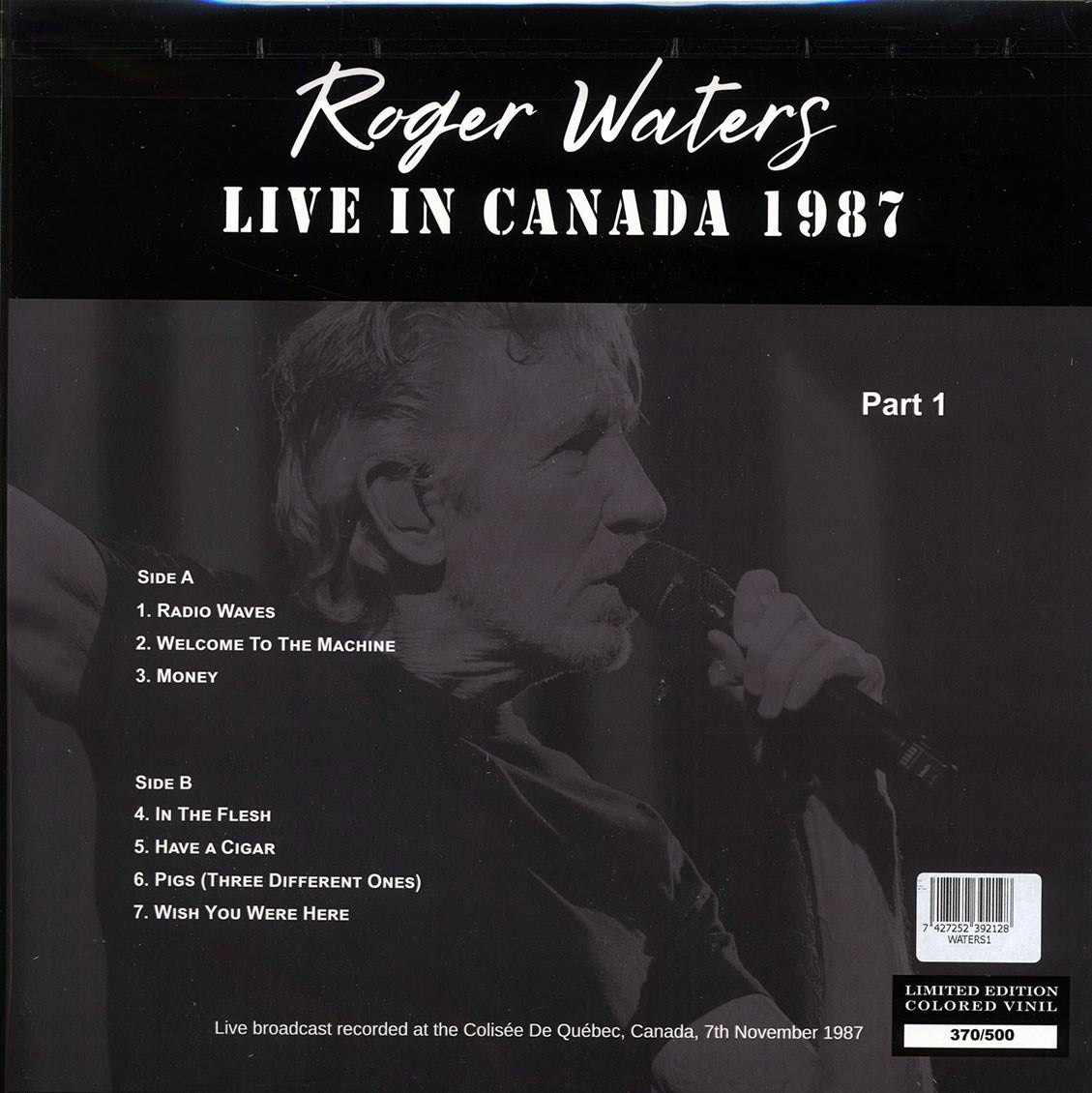 Roger Waters - Live In Canada 1987 Part 1 (ltd. 500 copies made) (green vinyl)