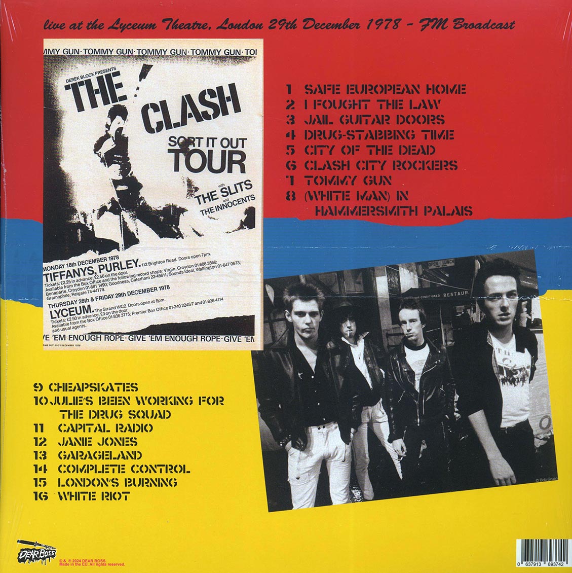 The Clash - Sort It Out: Live At The Lyceum Theatre, London 29th December 1978 (ltd. 300 copies made) (yellow vinyl)