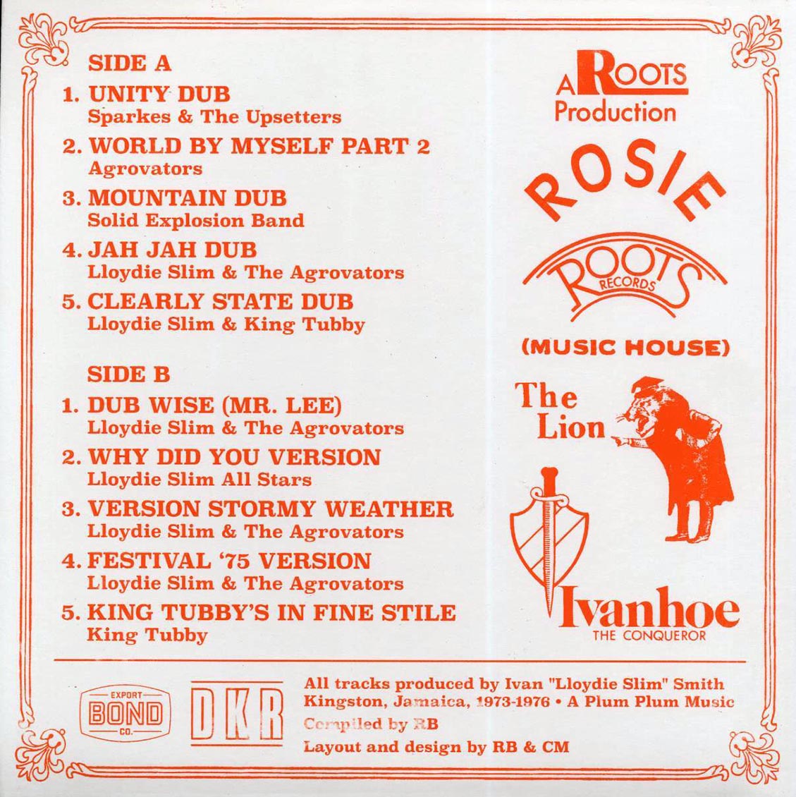 Lloydie Slim, King Tubby, The Aggrovators - Roots From The Record Smith In Dub: Lloydie Slim Productions 1973-1976 (ltd. ed.) (silkscreen)