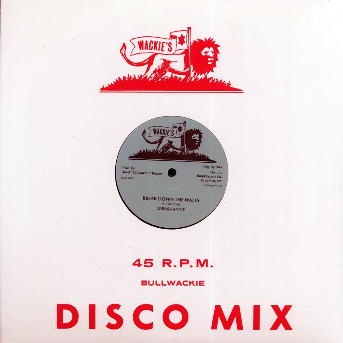 Abbashantie - Break Down The Walls (Extended Mix)  /  Jerry Johnson, Neville Anderson, Wackies Rhythm Force - Abbashantie Rock (Extended Mix)