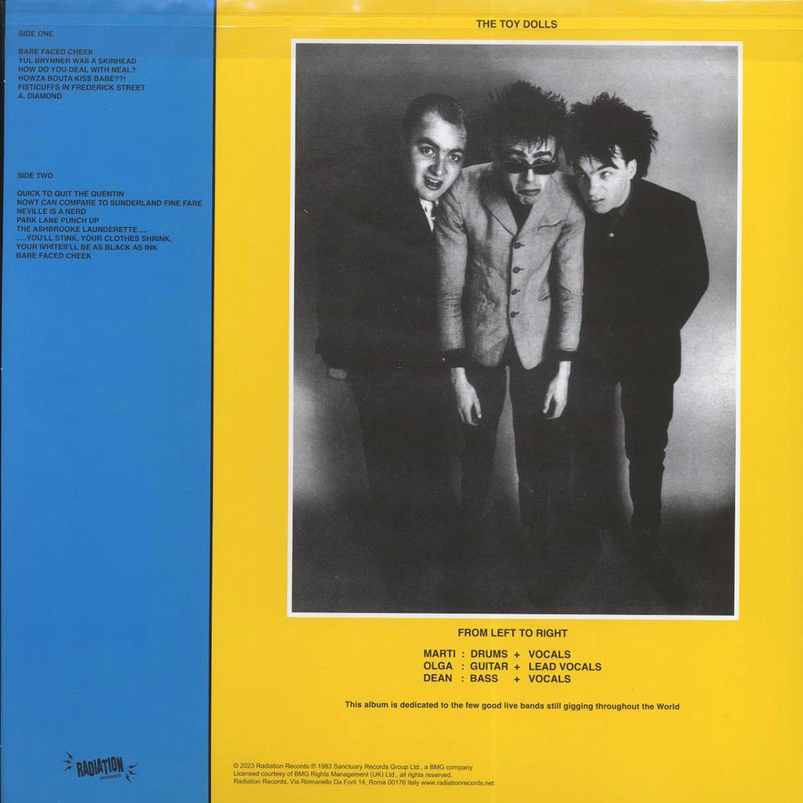 The Toy Dolls - Bare Faced Cheek (ltd. ed.) (blue vinyl)