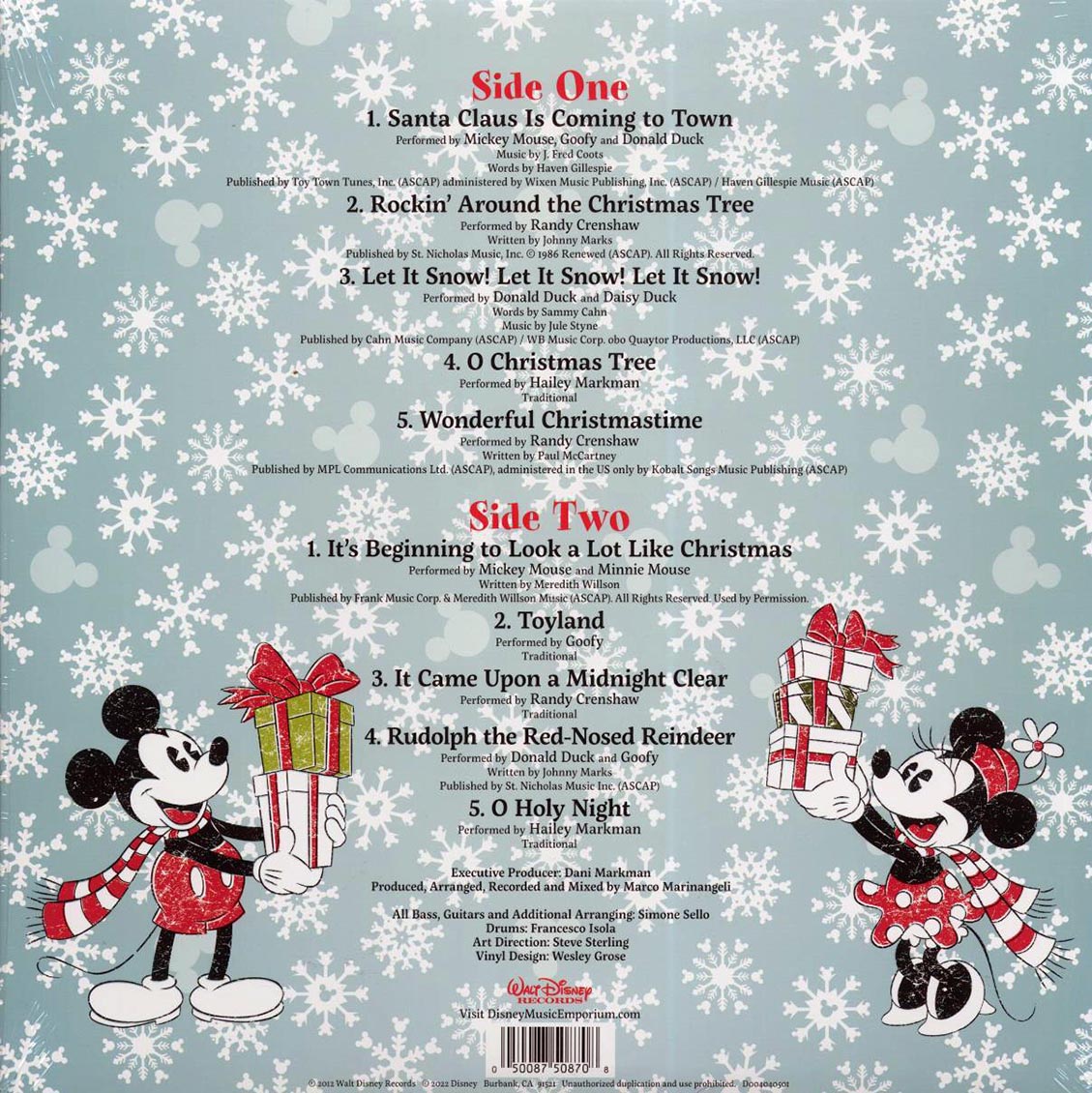 Mickey Mouse, Goofy, Donald Duck, Ronald Crenshaw. Etc. - Disney Jingle Bell Fun (ltd. ed.) (red vinyl)