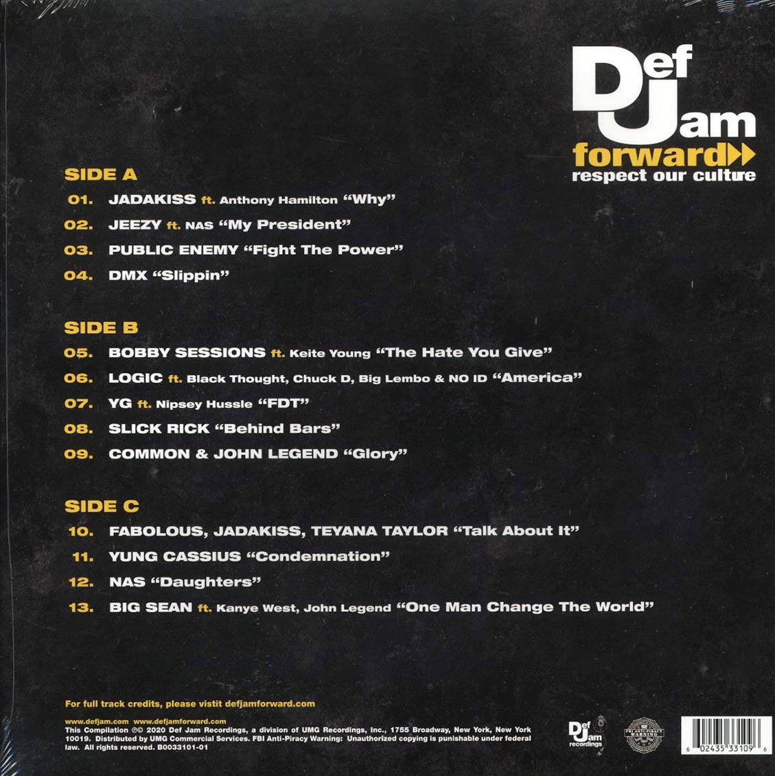 Nas, Logic, Common, John Legend, Public Enemy, Etc. - Def Jam Forward: Respect Our Culture (2xLP)
