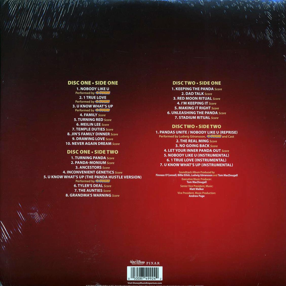 Ludwig Goransson, 4 Town - Turning Red: Original Motion Picture Soundtrack (2xLP)