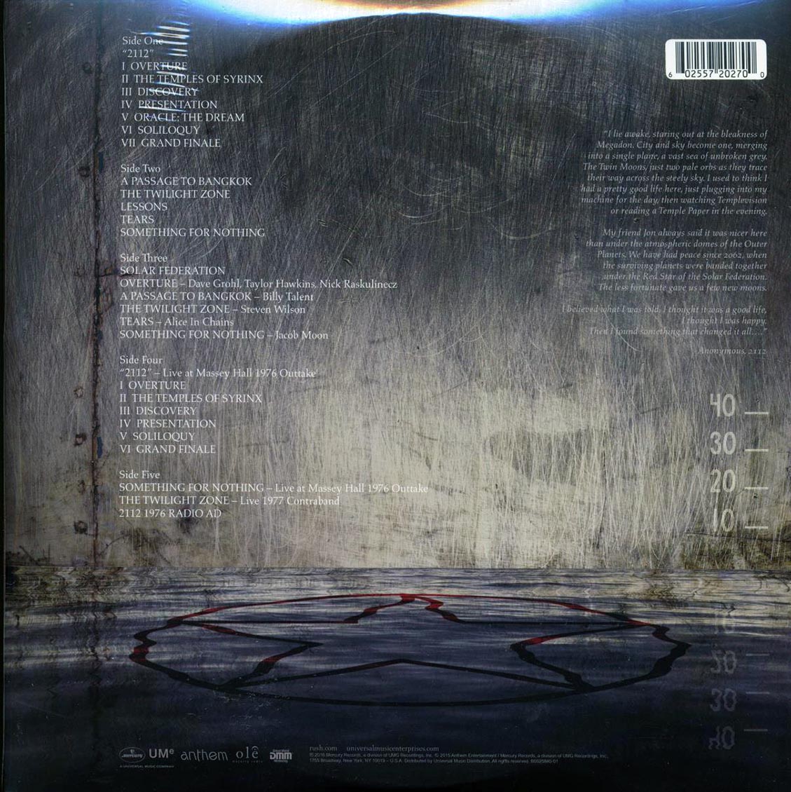 Rush, Alice In Chains - 2112 (40th Anniv. Ed.) (3xLP) (200g) (deluxe edition) (audiophile) (incl. slipmat)