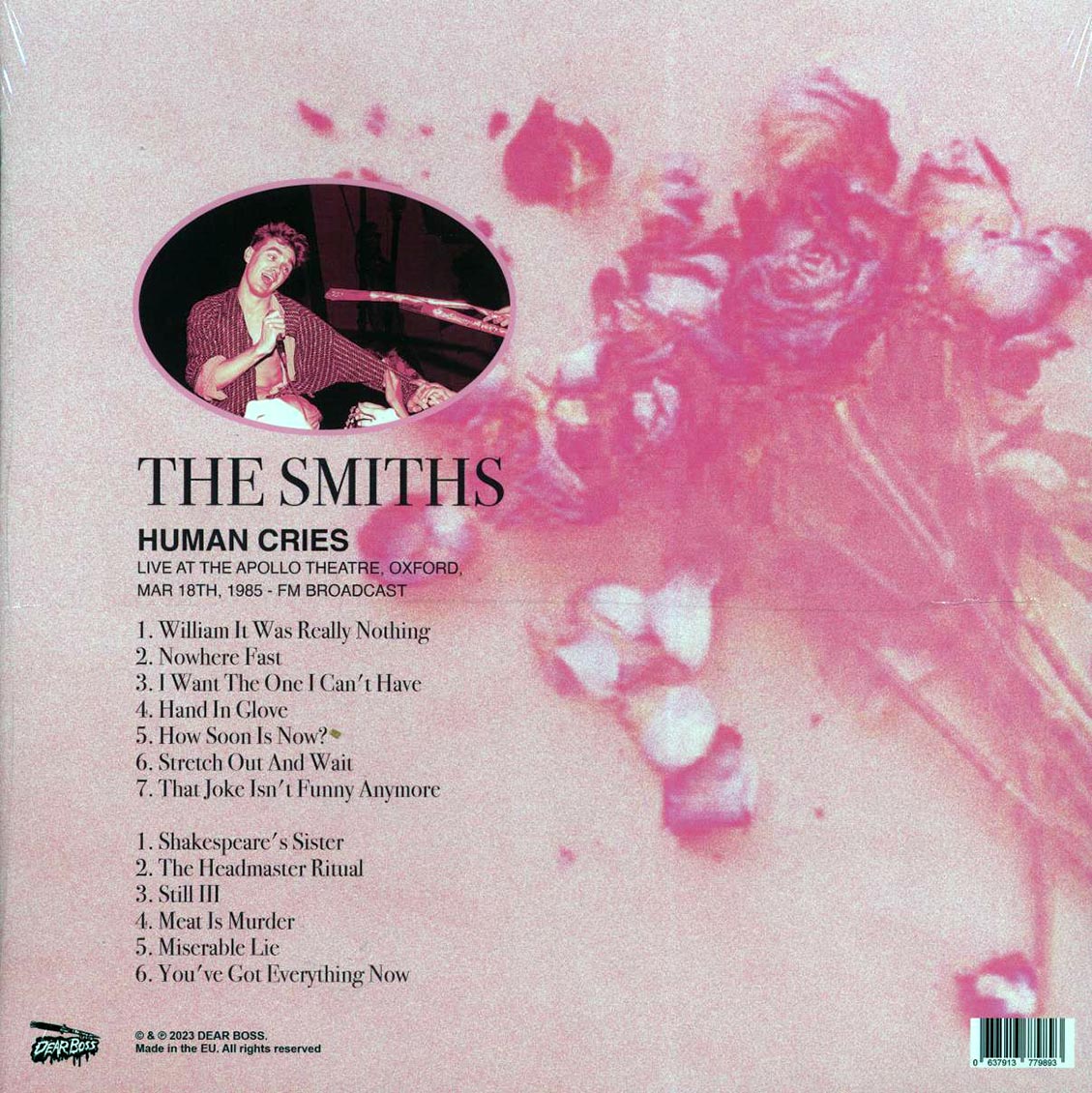 The Smiths - Human Cries: Live At The Apollo Theatre, Oxford, March 18th 1985 (ltd. 300 copies made) (colored vinyl)