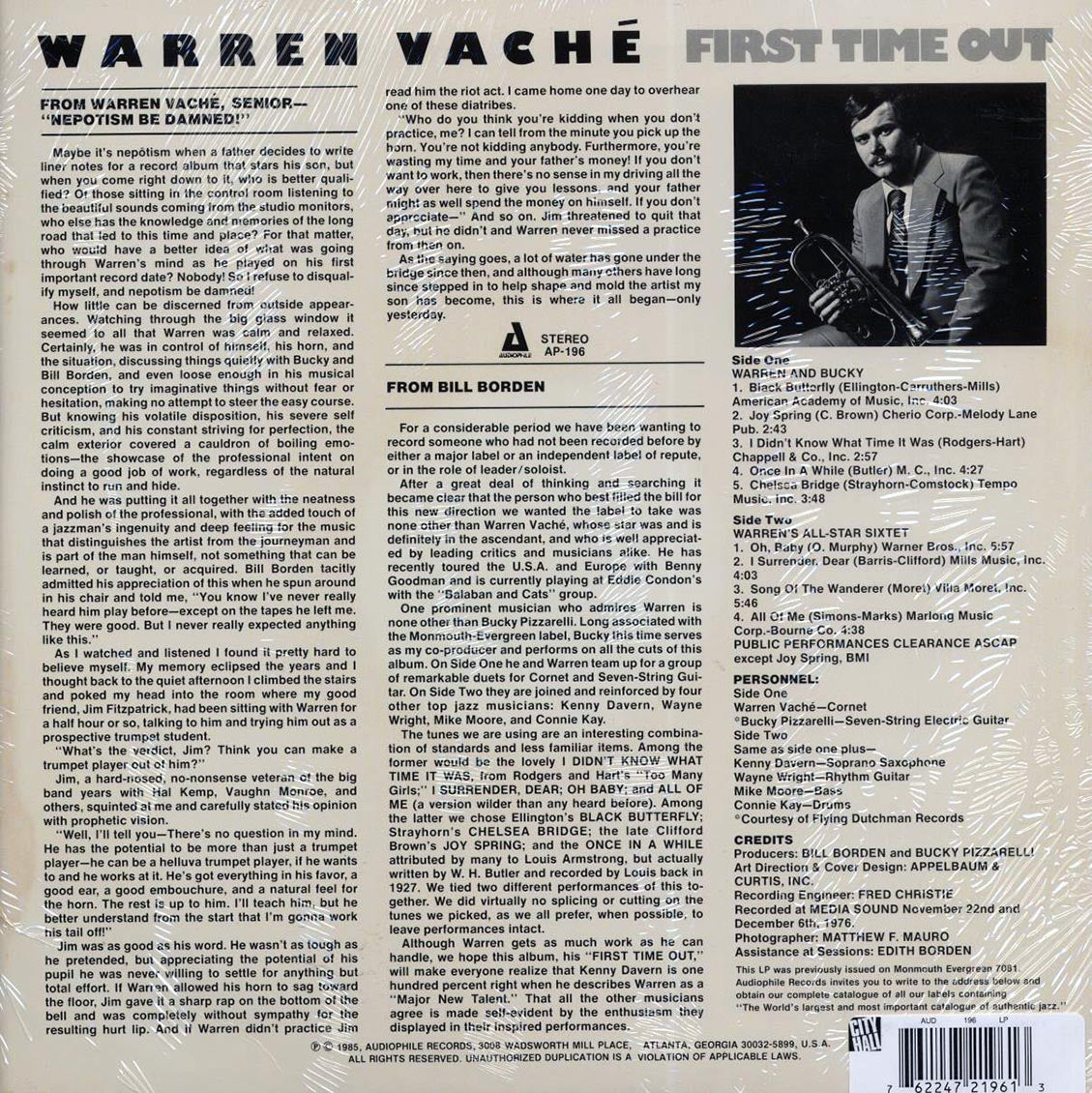 Warren Vache - First Time Out