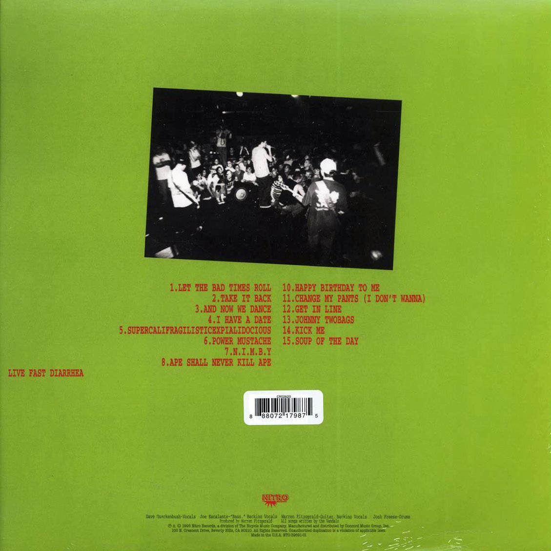 The Vandals - Live Fast Diarrhea (25th Anniv. Ed.) (ltd. ed.) (brown vinyl)