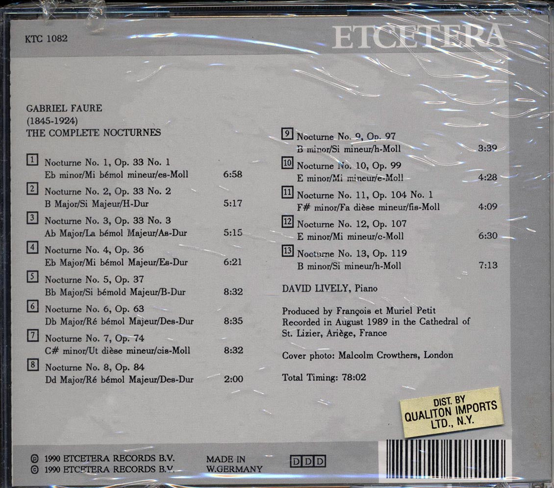 Gabriel Faure, David Lively - Nocturnes