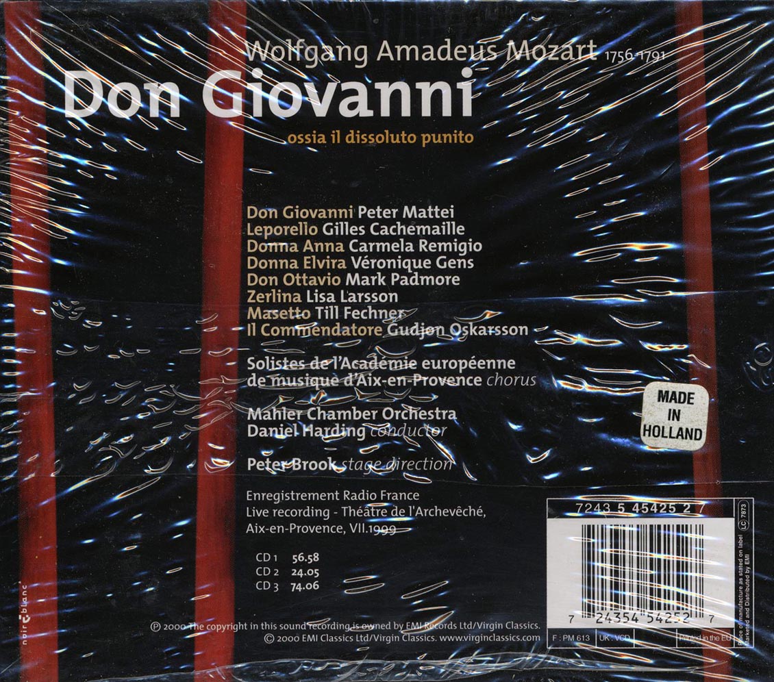 Mozart, Daniel Harding, Mattei, Cachemaille, Etc. - Don Giovanni (3xCD) (box set)
