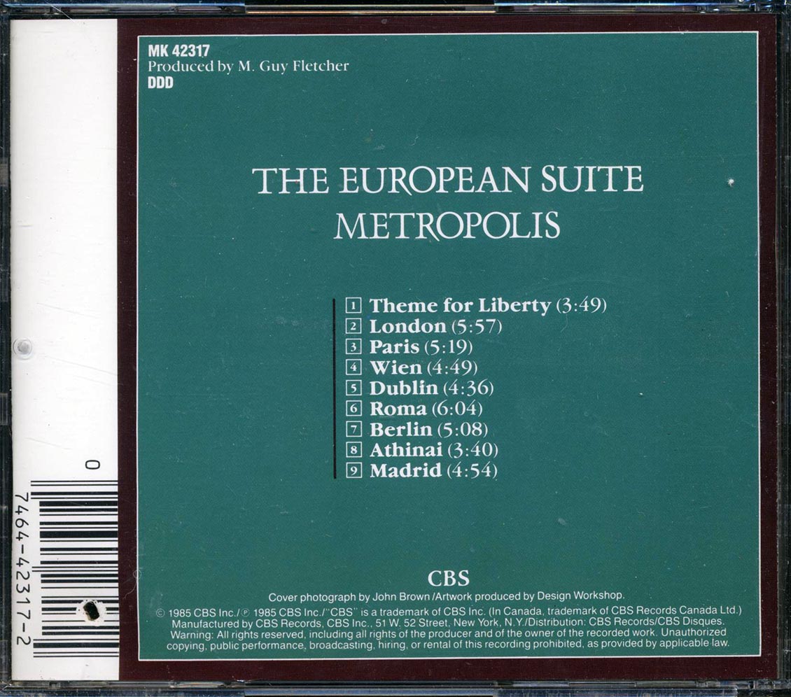 Metropolis - The European Suite (marked/ltd stock)