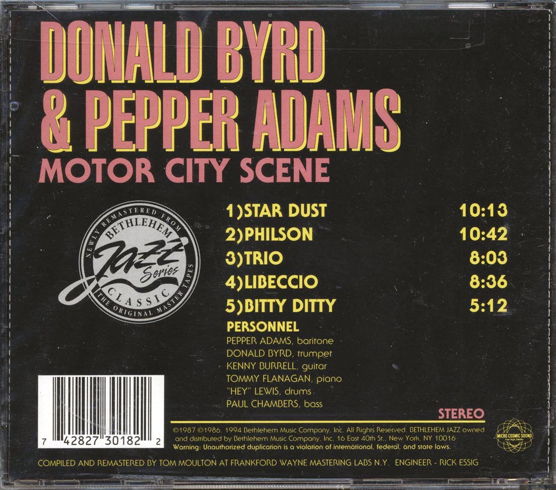 Donald Byrd, Pepper Adams - Motor City Scene (remastered)