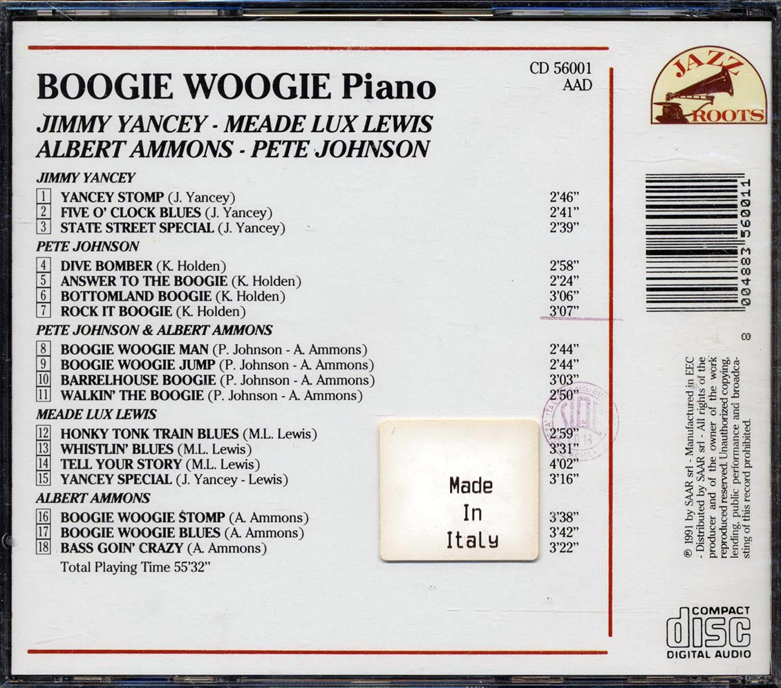 Jimmy Yancey, Meade Lux Lewis, Albert Ammons, Pete Johnson - Boogie Woogie Piano
