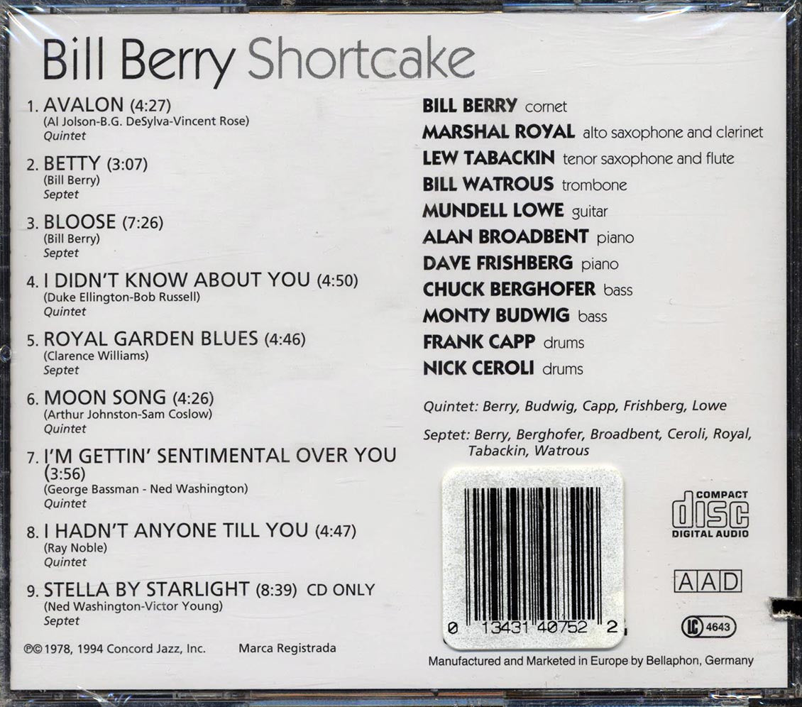 Bill Berry - Shortcake (marked/ltd stock)