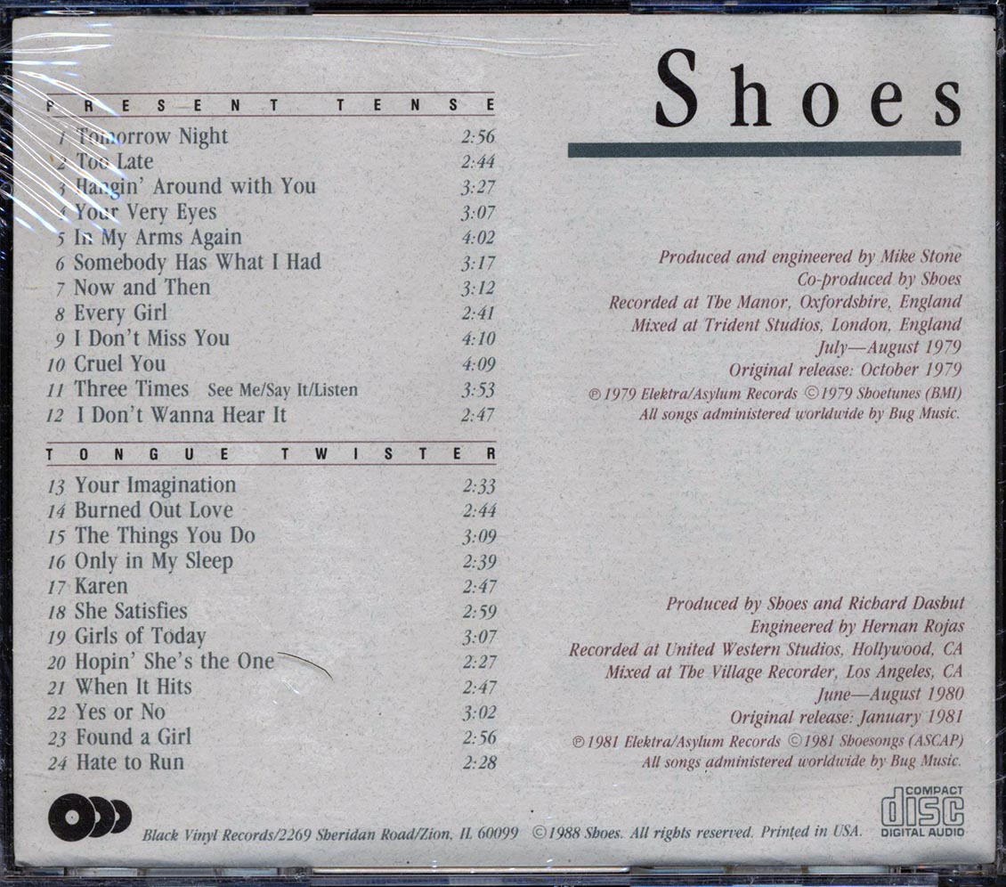 Shoes - Present Tense + Tongue Twister (2 albums on 1 CD)