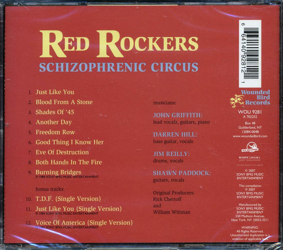 Red Rockers - Schizophrenic Circus (+3 bonus tracks)