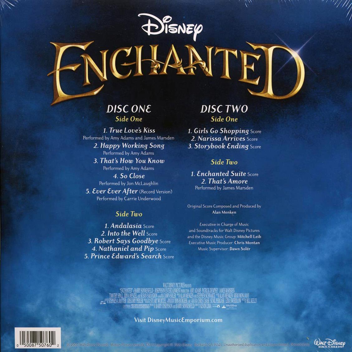 Alan Menken, Stephen Schwartz - Enchanted: Original Motion Picture Soundtrack (2xLP) (clear vinyl)