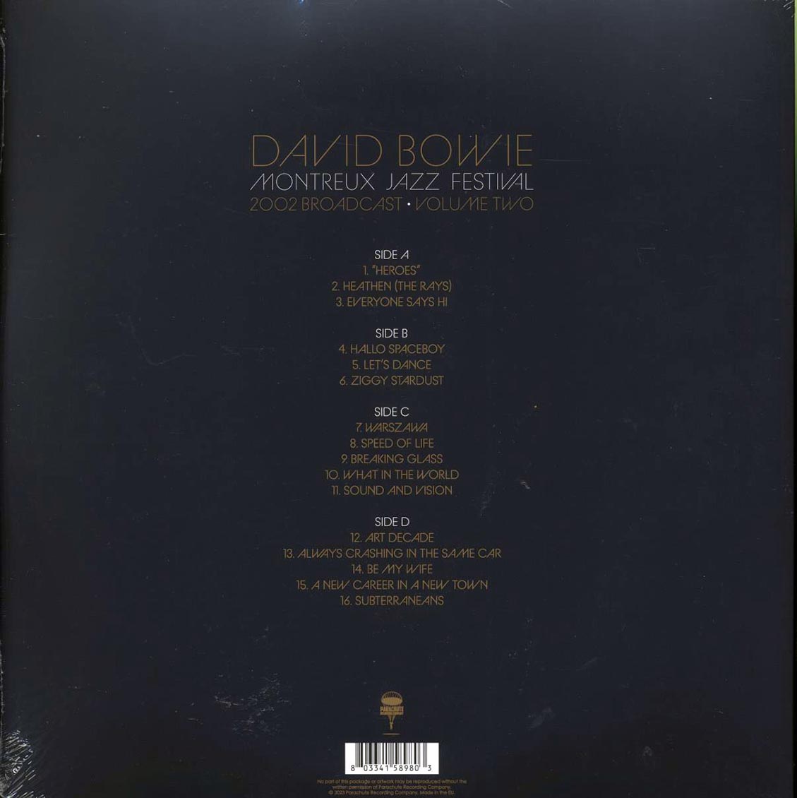 David Bowie - Montreux Jazz Festival Volume 2: 2002 Broadcast (2xLP)