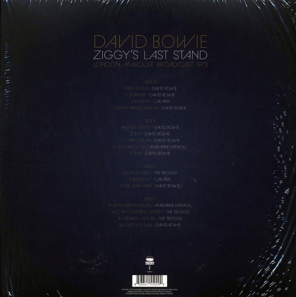David Bowie - Ziggy's Last Stand: London Marquee Broadcast 1973 (ltd. ed.) (2xLP) (clear vinyl)