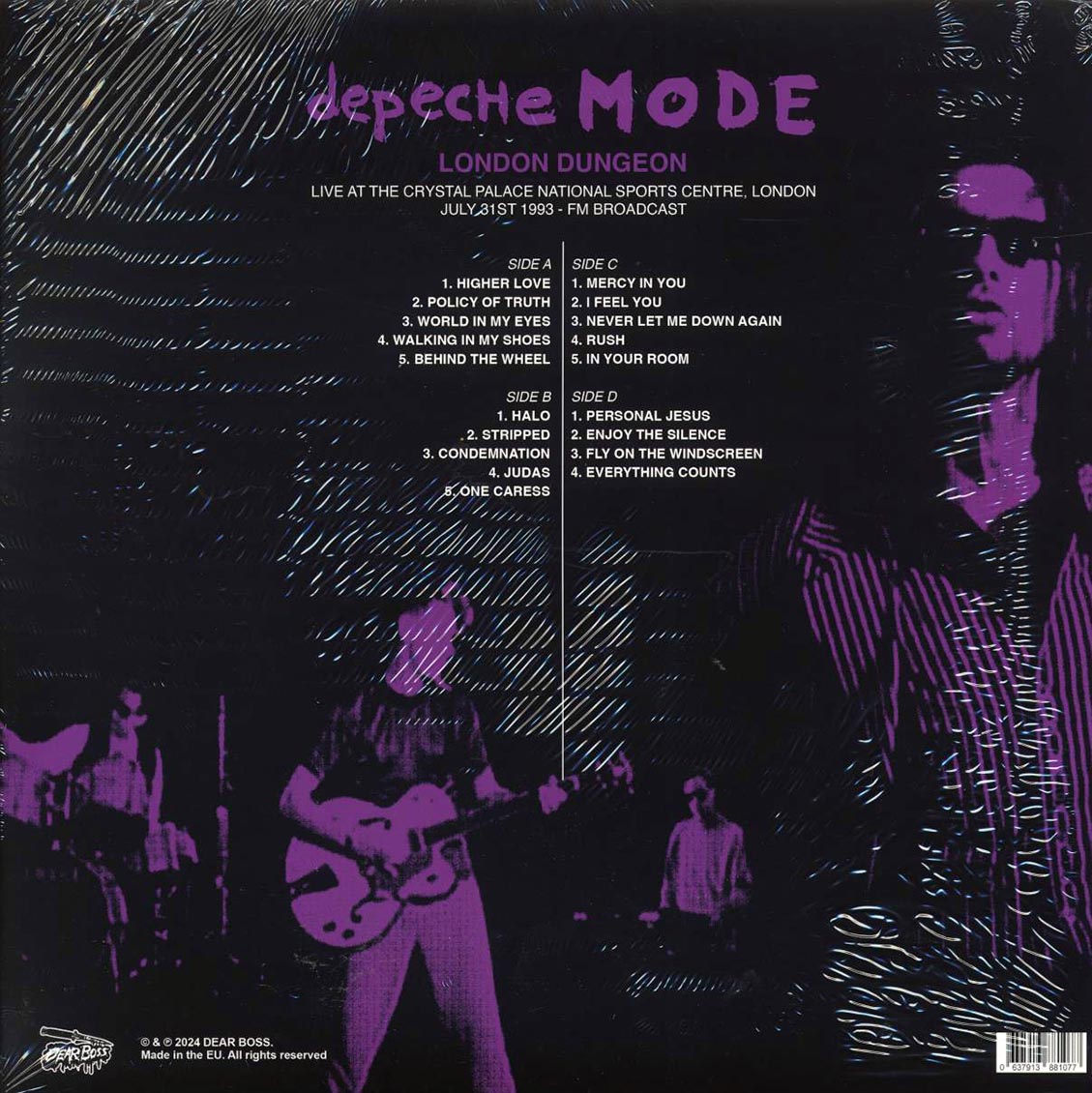 Depeche Mode - London Dungeon: Live At The Crystal Palace National Sports Theatre, London, July 31st, 1993 (2xLP)