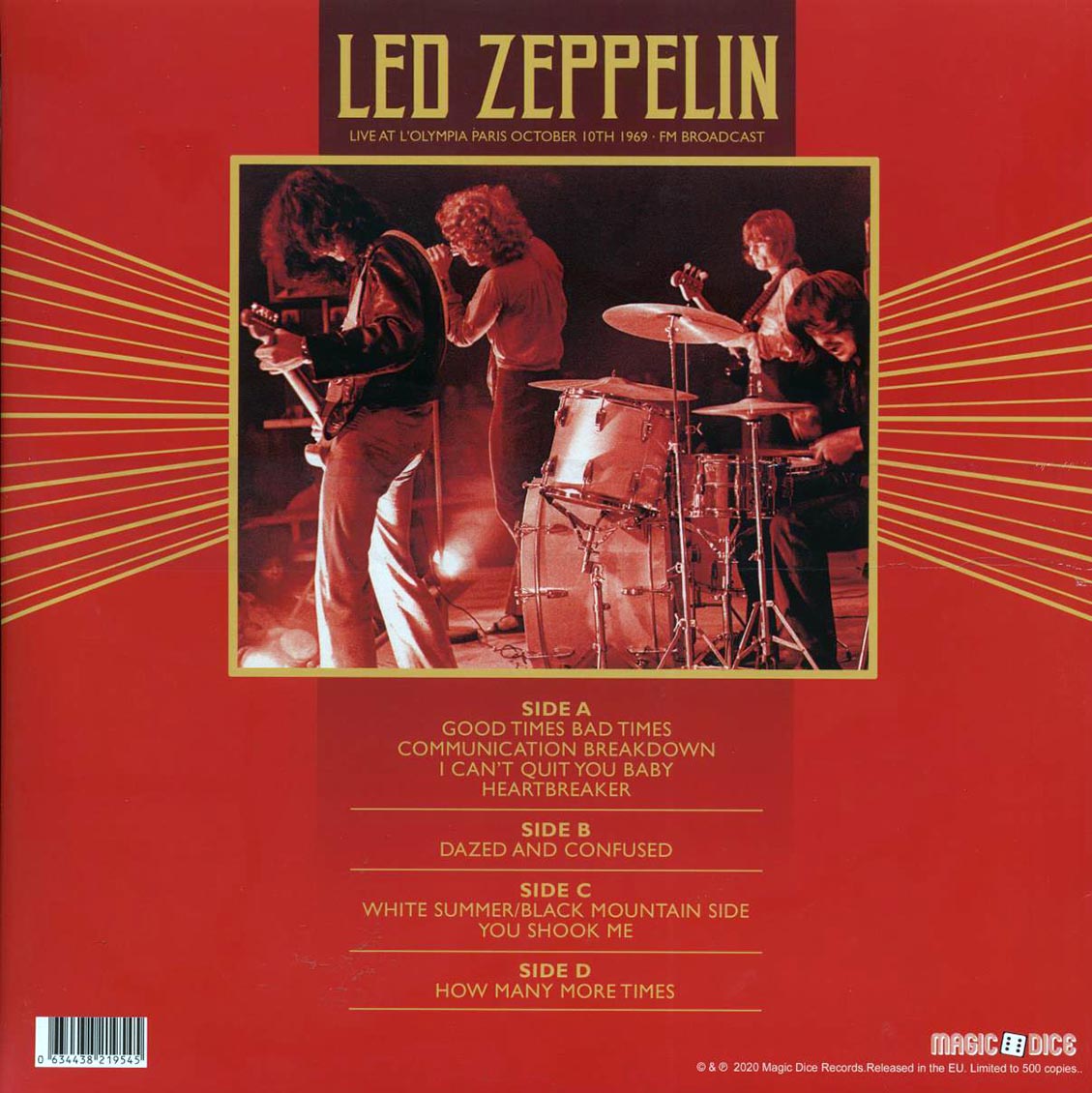 Led Zeppelin - Live At L'Olympia Paris October 10th 1969 (2xLP)
