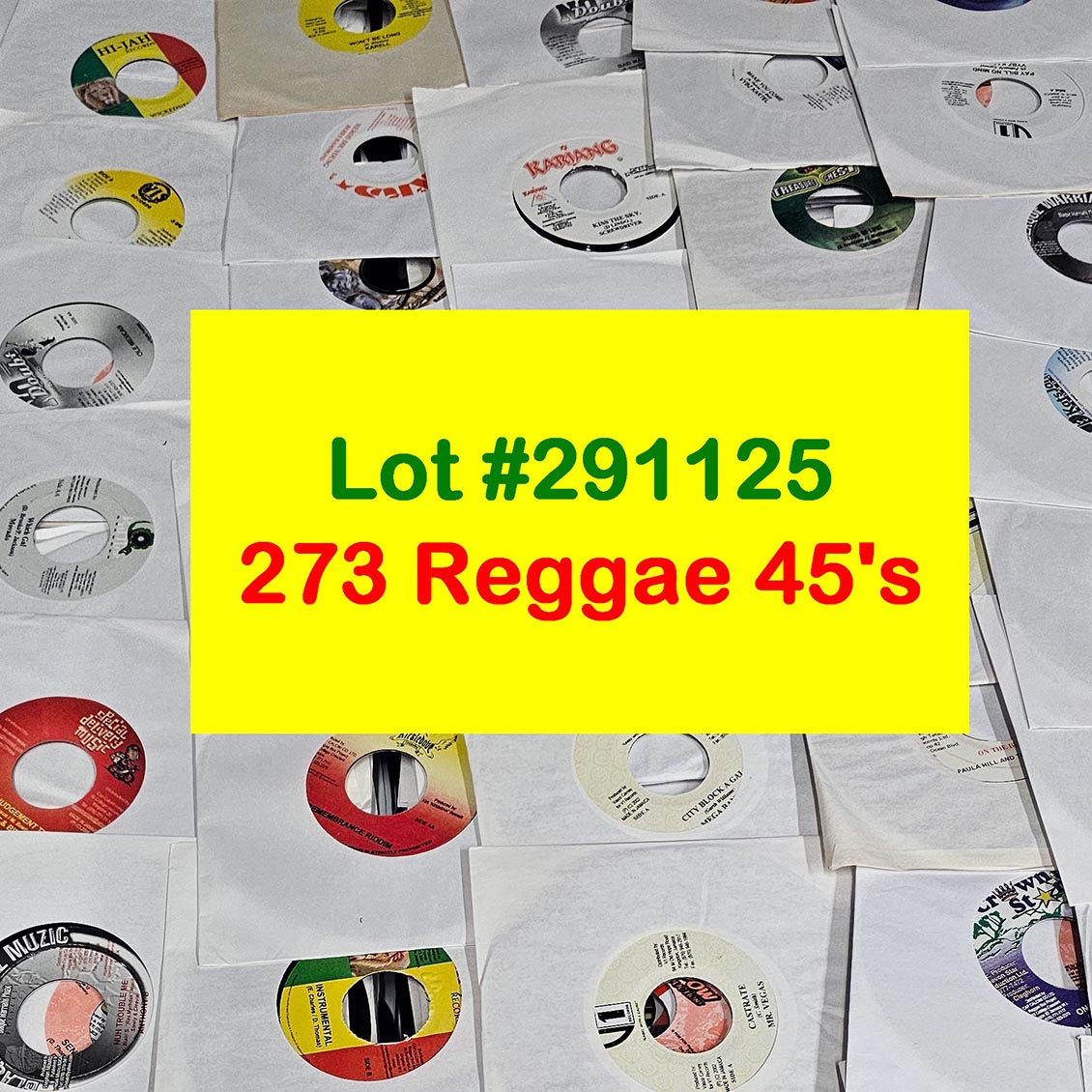 Fred Locks, Garnett Silk, Lutan Fyah, Ras Shiloh, Queen Ifrica, Etc. - Lot #291125: Collection Of 273 7 Inch 45's (NEW)