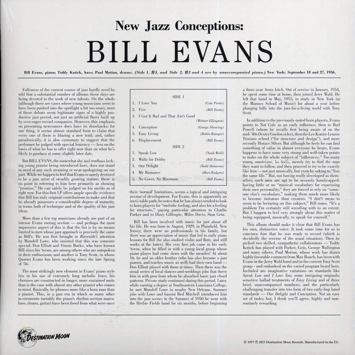 Bill Evans - New Jazz Conceptions (ltd. 500 copies made) (clear vinyl)