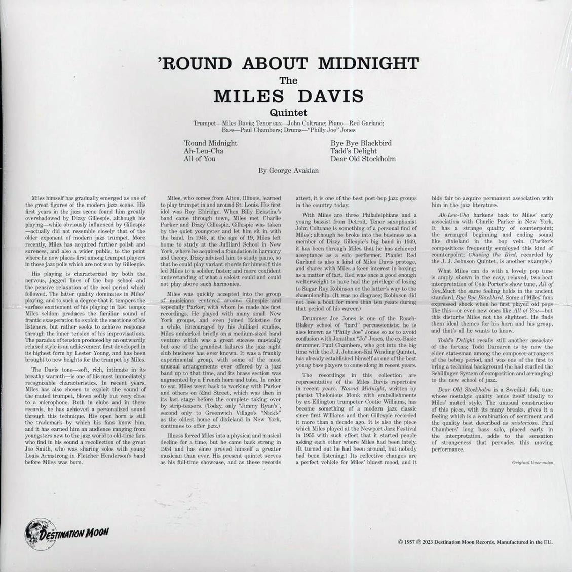 Miles Davis - Round About Midnight (ltd. 500 copies made) (clear vinyl)