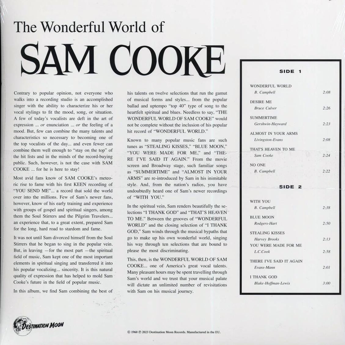 Sam Cooke - The Wonderful World Of Sam Cooke (ltd. 500 copies made) (clear vinyl)