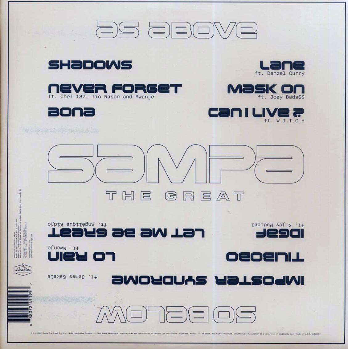 Sampa The Great - As Above So Below (ltd. ed.) (seaglass blue vinyl)